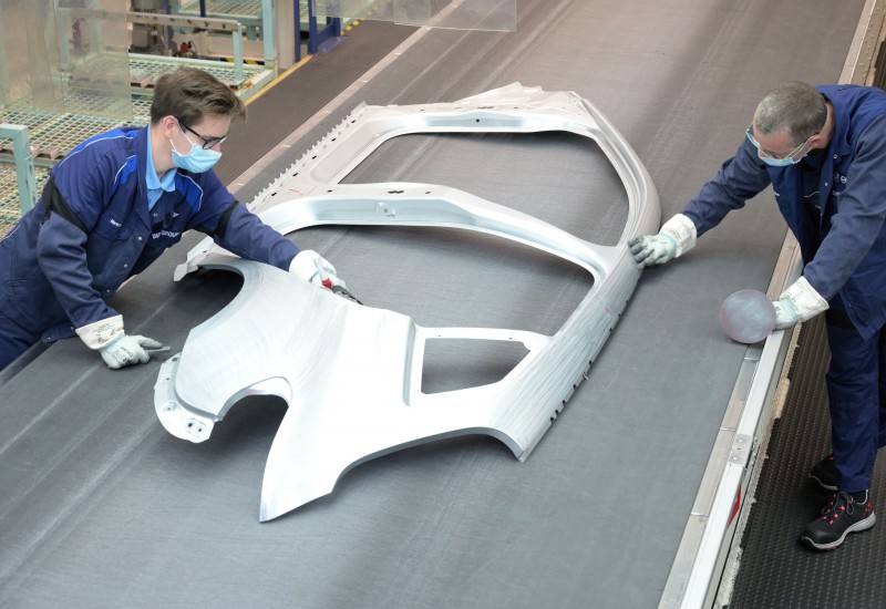 Pressings on the BMW production line.