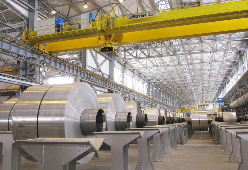 Aluminium coil handling crane